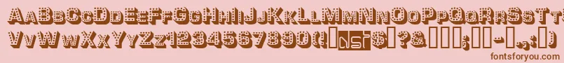 フォントTonight ffy – ピンクの背景に茶色のフォント