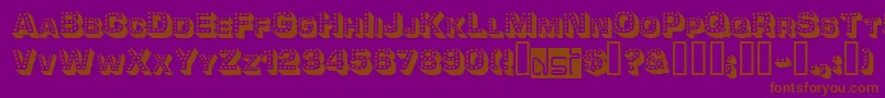 フォントTonight ffy – 紫色の背景に茶色のフォント