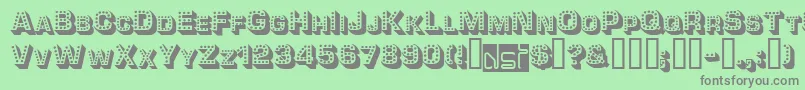 フォントTonight ffy – 緑の背景に灰色の文字