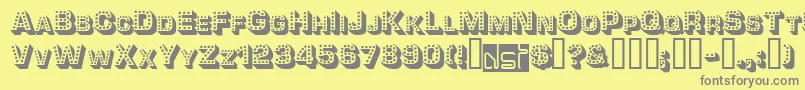 フォントTonight ffy – 黄色の背景に灰色の文字