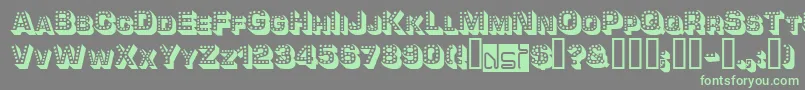 フォントTonight ffy – 灰色の背景に緑のフォント