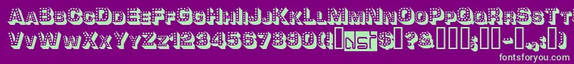 フォントTonight ffy – 紫の背景に緑のフォント