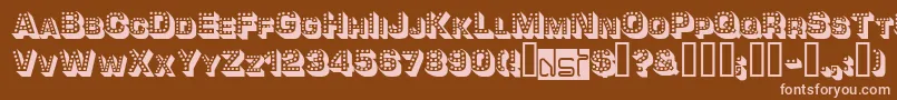 フォントTonight ffy – 茶色の背景にピンクのフォント