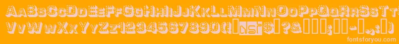 Шрифт Tonight ffy – розовые шрифты на оранжевом фоне