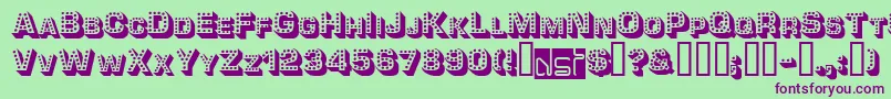 Tonight ffy Font – Purple Fonts on Green Background