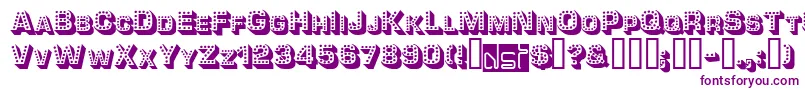 フォントTonight ffy – 白い背景に紫のフォント