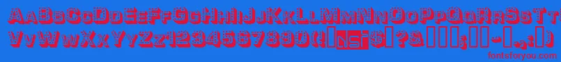 フォントTonight ffy – 赤い文字の青い背景