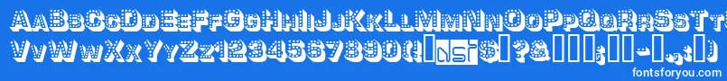 フォントTonight ffy – 青い背景に白い文字