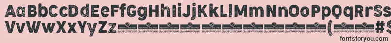 CocogooseNarrowLetterpressTrial Font – Black Fonts on Pink Background