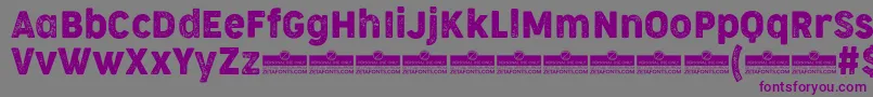 CocogooseNarrowLetterpressTrial Font – Purple Fonts on Gray Background