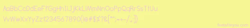 NtsakkharaBold Font – Pink Fonts on Yellow Background