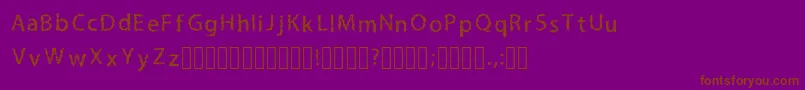 LilmessyRegular Font – Brown Fonts on Purple Background