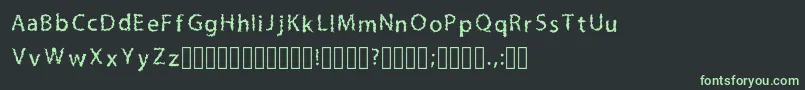 LilmessyRegular-Schriftart – Grüne Schriften auf schwarzem Hintergrund