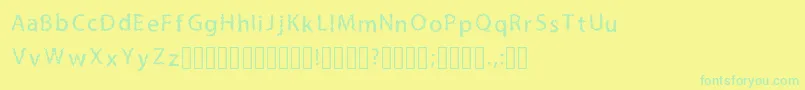 LilmessyRegular Font – Green Fonts on Yellow Background