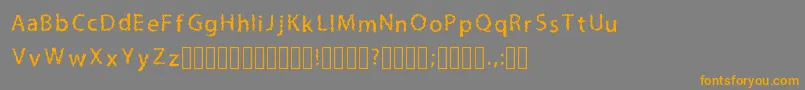 LilmessyRegular Font – Orange Fonts on Gray Background