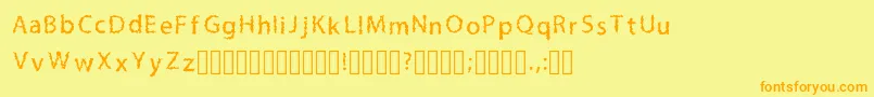 LilmessyRegular Font – Orange Fonts on Yellow Background