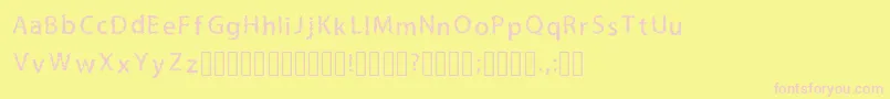 LilmessyRegular Font – Pink Fonts on Yellow Background