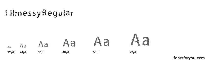 Размеры шрифта LilmessyRegular (84386)