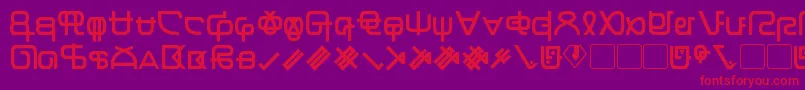 Zentran Font – Red Fonts on Purple Background