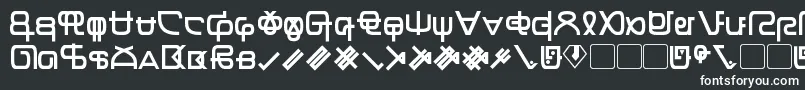 フォントZentran – 黒い背景に白い文字