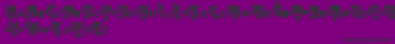 Шрифт Vtks Caps Loco – чёрные шрифты на фиолетовом фоне
