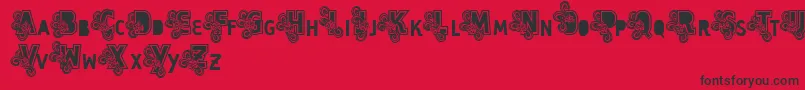 Vtks Caps Loco Font – Black Fonts on Red Background