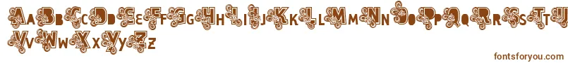Шрифт Vtks Caps Loco – коричневые шрифты