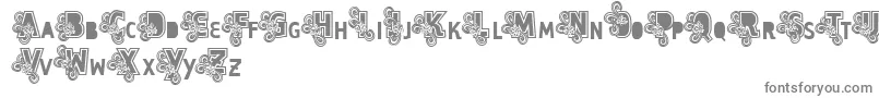 Vtks Caps Loco Font – Gray Fonts on White Background