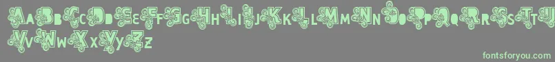 Vtks Caps Loco-Schriftart – Grüne Schriften auf grauem Hintergrund