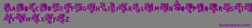 Vtks Caps Loco Font – Purple Fonts on Gray Background