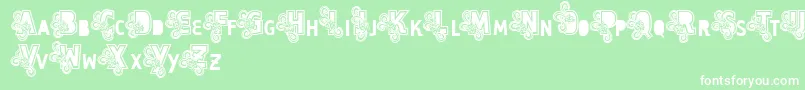 Vtks Caps Loco Font – White Fonts on Green Background