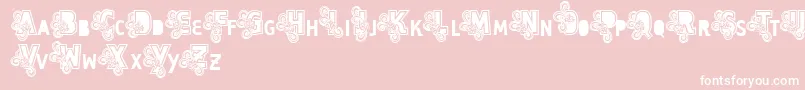 Vtks Caps Loco Font – White Fonts on Pink Background