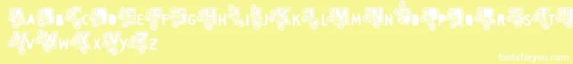 Vtks Caps Loco Font – White Fonts on Yellow Background