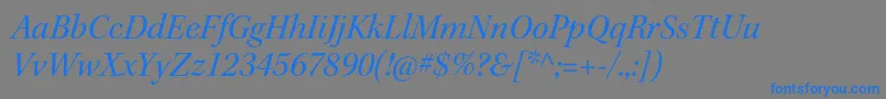 KeplerstdItsubh Font – Blue Fonts on Gray Background