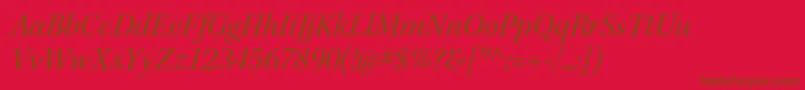 KeplerstdItsubh Font – Brown Fonts on Red Background