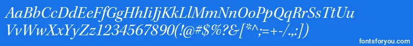 KeplerstdItsubh Font – White Fonts on Blue Background