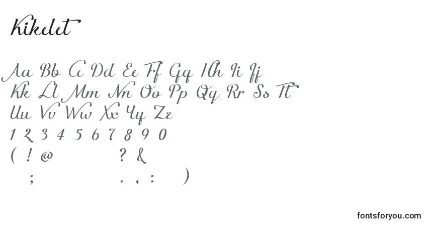 Шрифт Kikelet – алфавит, цифры, специальные символы