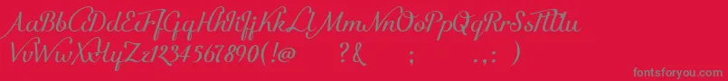 Kikelet Font – Gray Fonts on Red Background