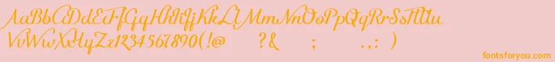 Kikelet Font – Orange Fonts on Pink Background
