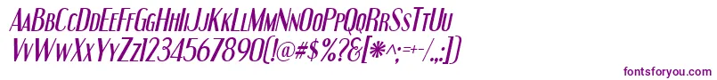 Police EngebrechtreItalic – polices violettes