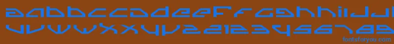 SpylordExpanded Font – Blue Fonts on Brown Background
