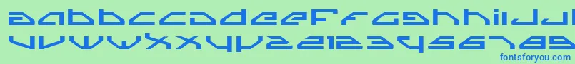 SpylordExpanded Font – Blue Fonts on Green Background