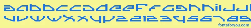 SpylordExpanded Font – Blue Fonts on Yellow Background