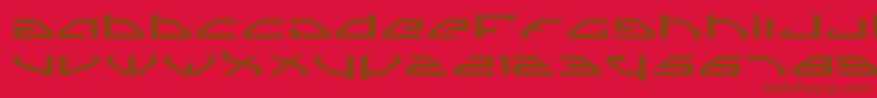 SpylordExpanded Font – Brown Fonts on Red Background