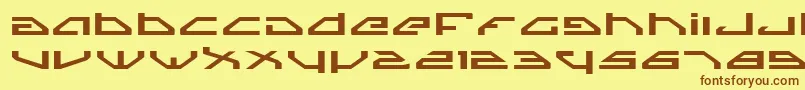 SpylordExpanded Font – Brown Fonts on Yellow Background