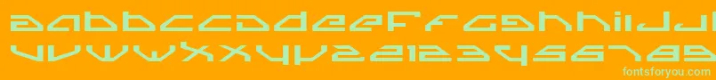 SpylordExpanded Font – Green Fonts on Orange Background