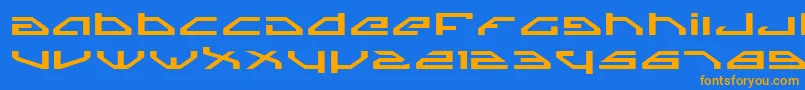 SpylordExpanded Font – Orange Fonts on Blue Background