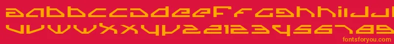 SpylordExpanded Font – Orange Fonts on Red Background