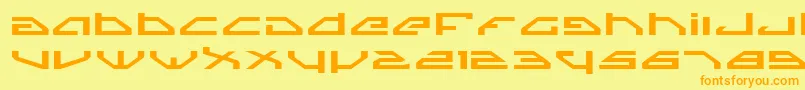 SpylordExpanded Font – Orange Fonts on Yellow Background