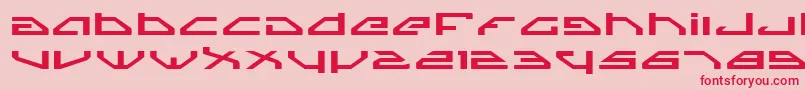 フォントSpylordExpanded – ピンクの背景に赤い文字